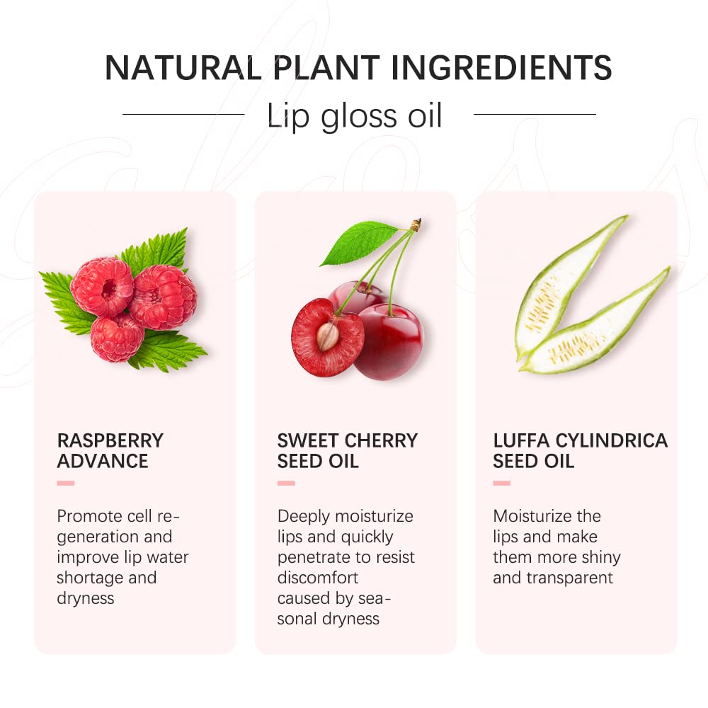 Sokgo Hydrating Lip Glow Oil, Plumping Lip Gloss, Moisturizing Lip Oil Gloss, Transparent Moisturizing Lip Balm, Natural Lip Plumper, Lip Plumper Gloss Make Lips Fuller and Moisturizing (Rosewood)