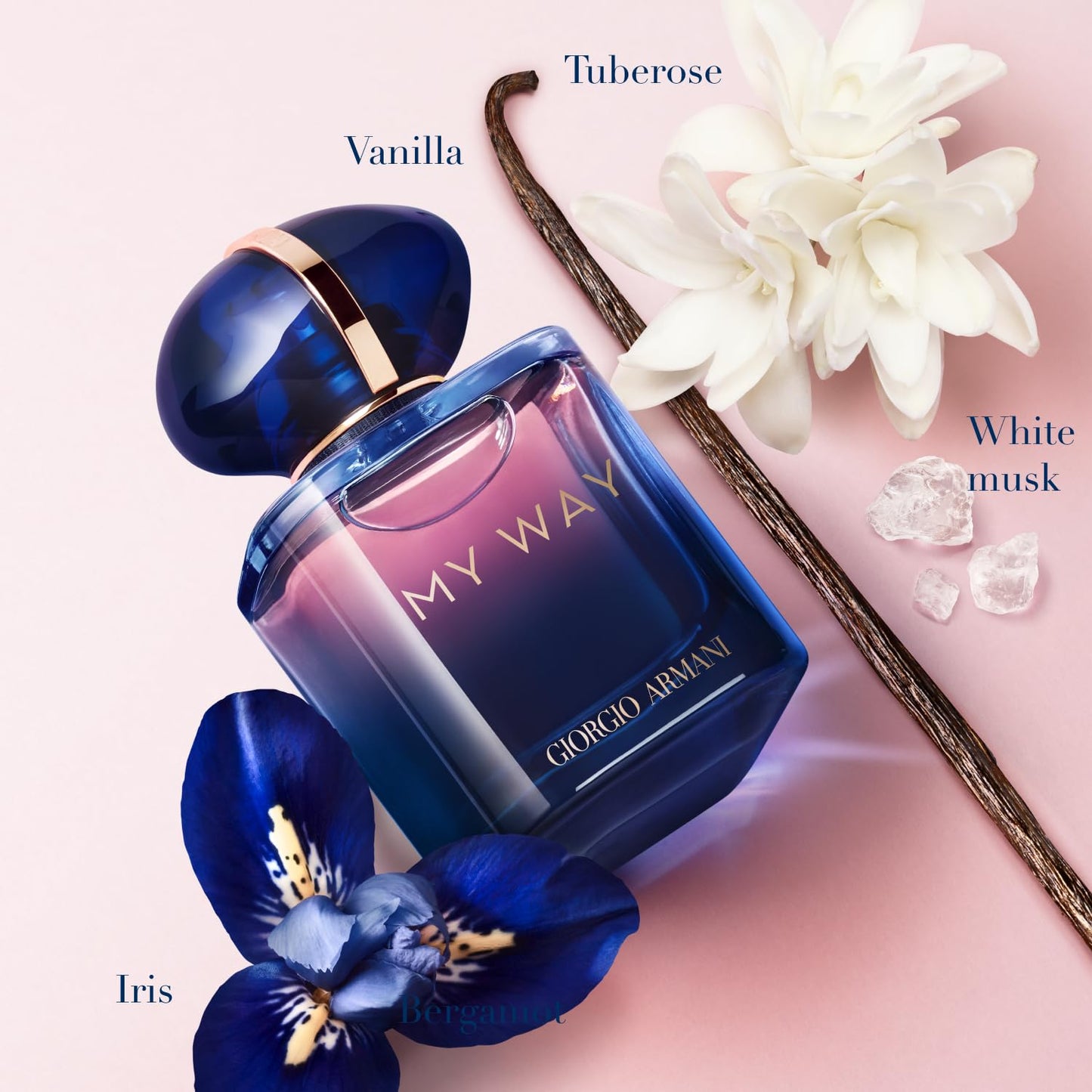 Armani Beauty – My Way – Parfum – Perfume for Women – Floral Woody & Powdery Fragrance – Bergamot, Iris & Tuberose, Vanilla Notes - 1.0 Fl Oz