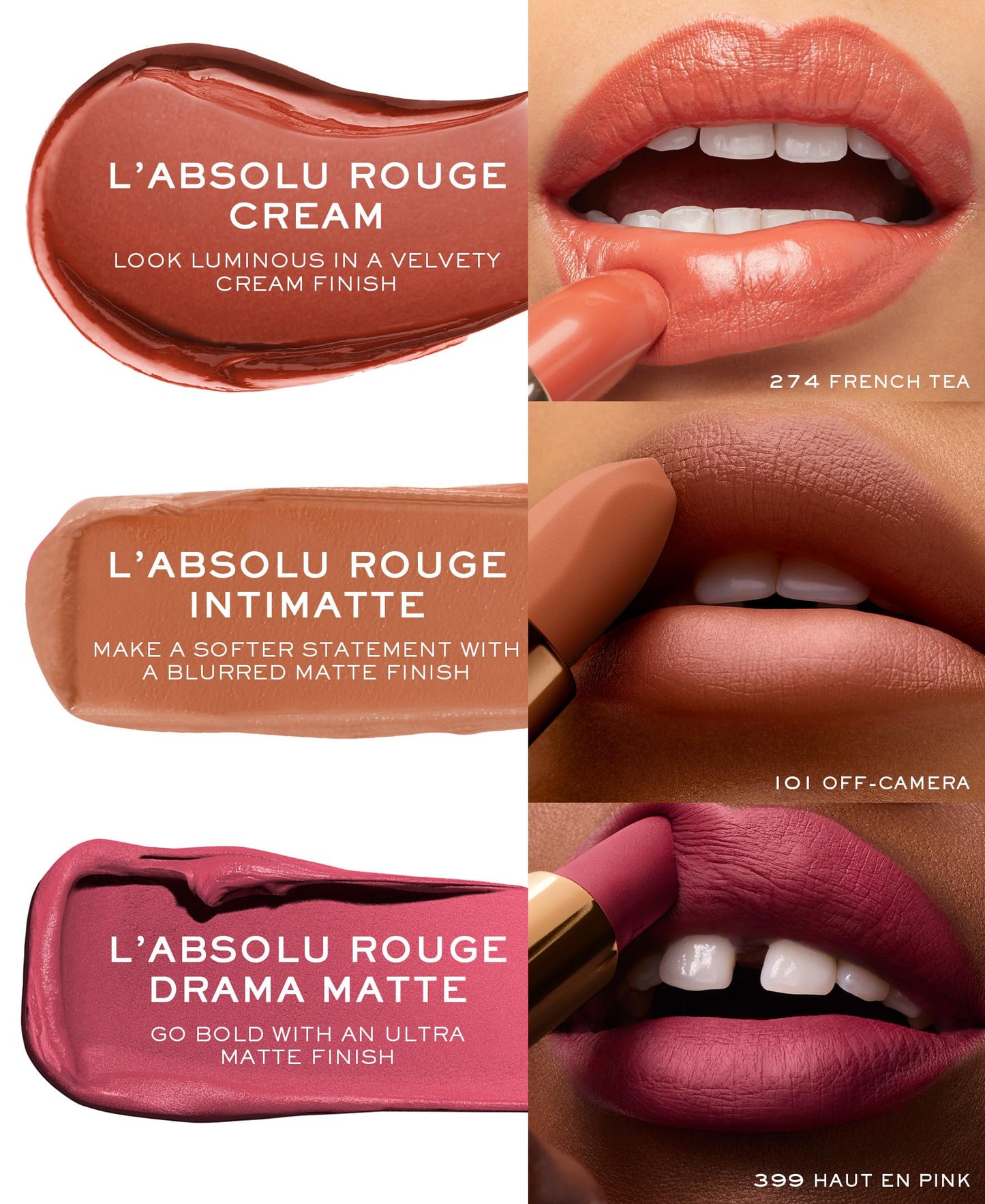 Lancôme L'Absolu Rouge Hydrating Cream Lipstick - Smudge-Resistant & Luminous Finish - Up To 18HR Comfort - 257 Mon Macaron