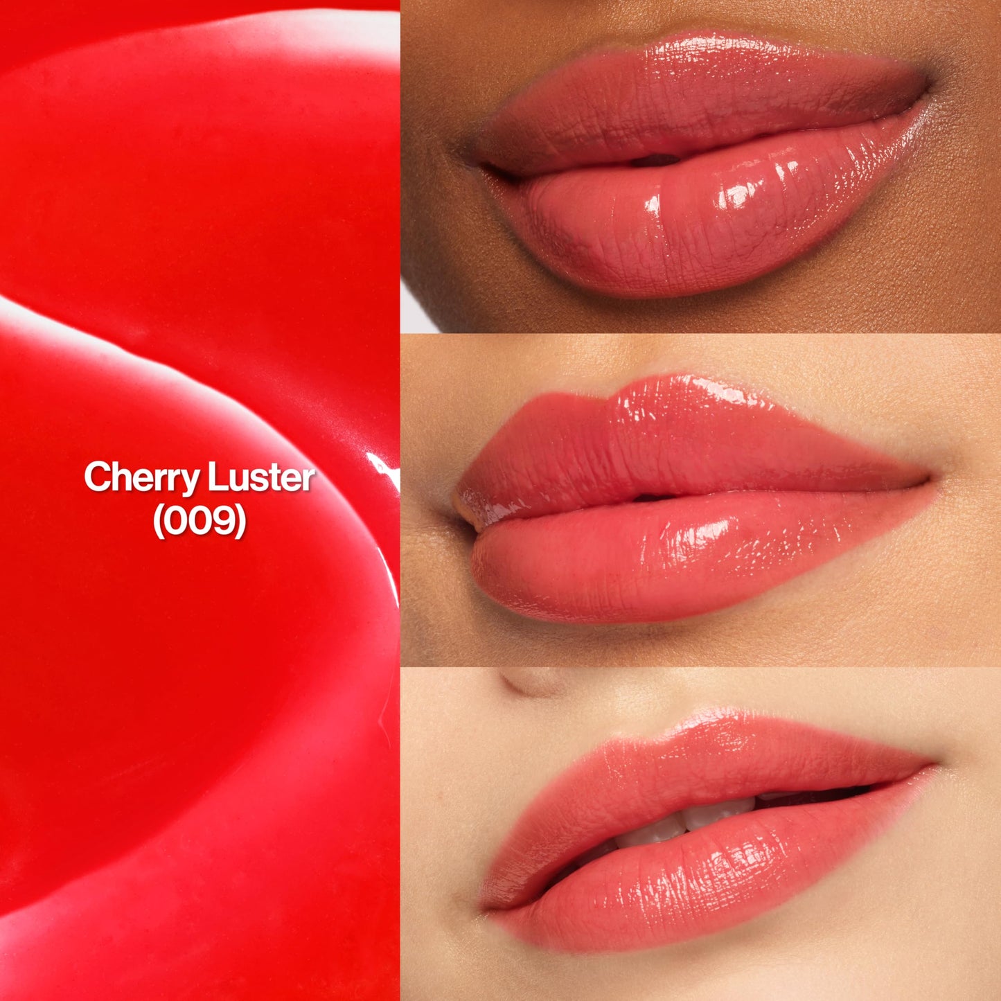 REVLON Super Lustrous Glass Shine Balm, Hydrating Tinted Lipstick, Sheer, Glossy Shiny Finish, 009 Cherry Luster, 0.11 oz