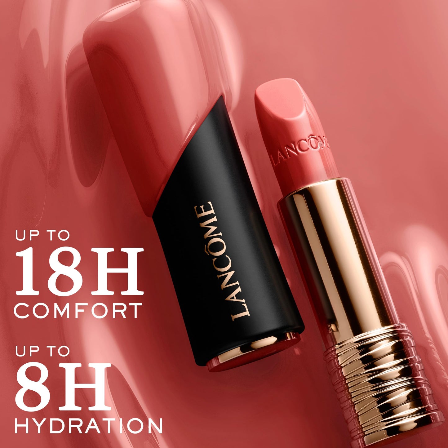 Lancôme L'Absolu Rouge Hydrating Cream Lipstick - Smudge-Resistant & Luminous Finish - Up To 18HR Comfort - 257 Mon Macaron