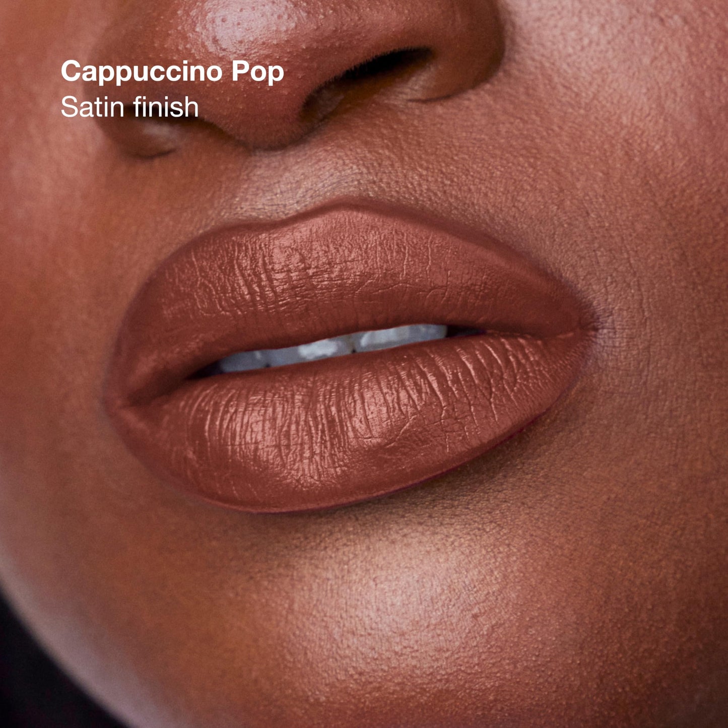 Clinique Pop Longwear Lipstick | Long Lasting, Satin, Matte + Shine, Cappuccino Pop, 1 Count