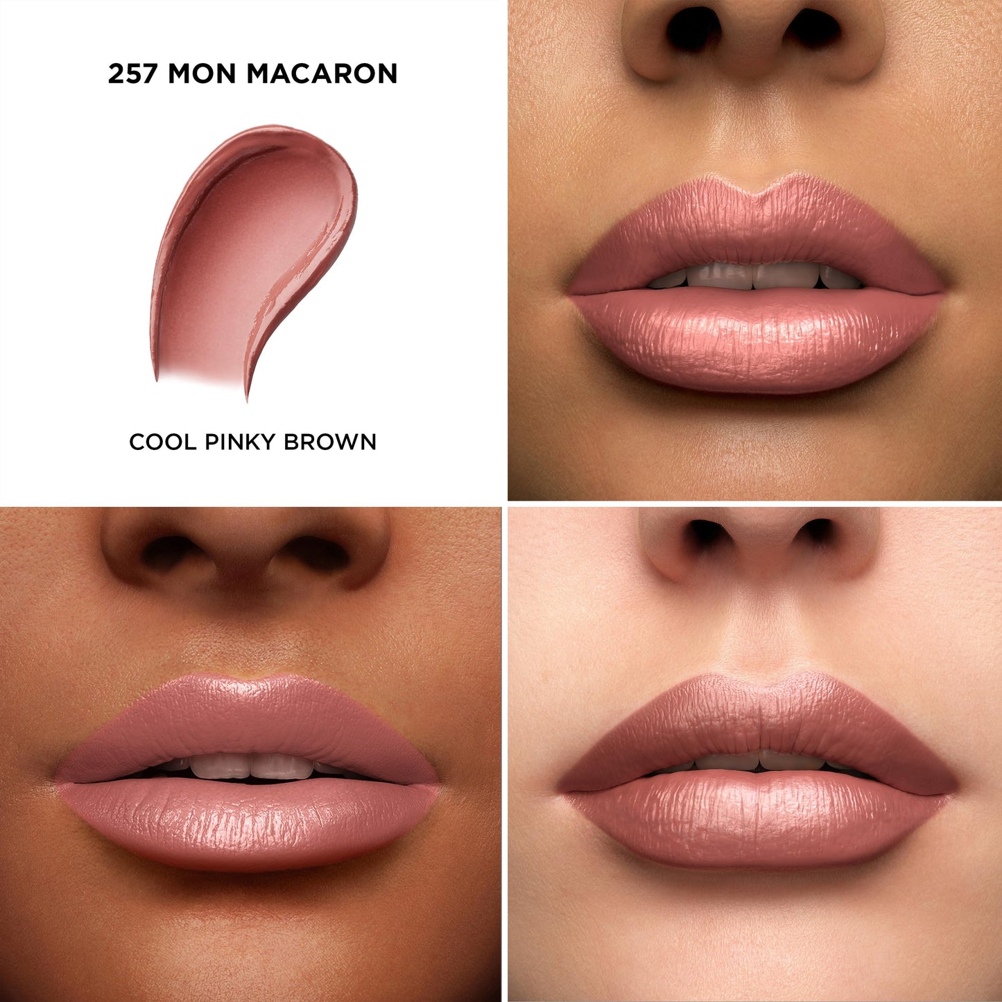 Lancôme L'Absolu Rouge Hydrating Cream Lipstick - Smudge-Resistant & Luminous Finish - Up To 18HR Comfort - 257 Mon Macaron